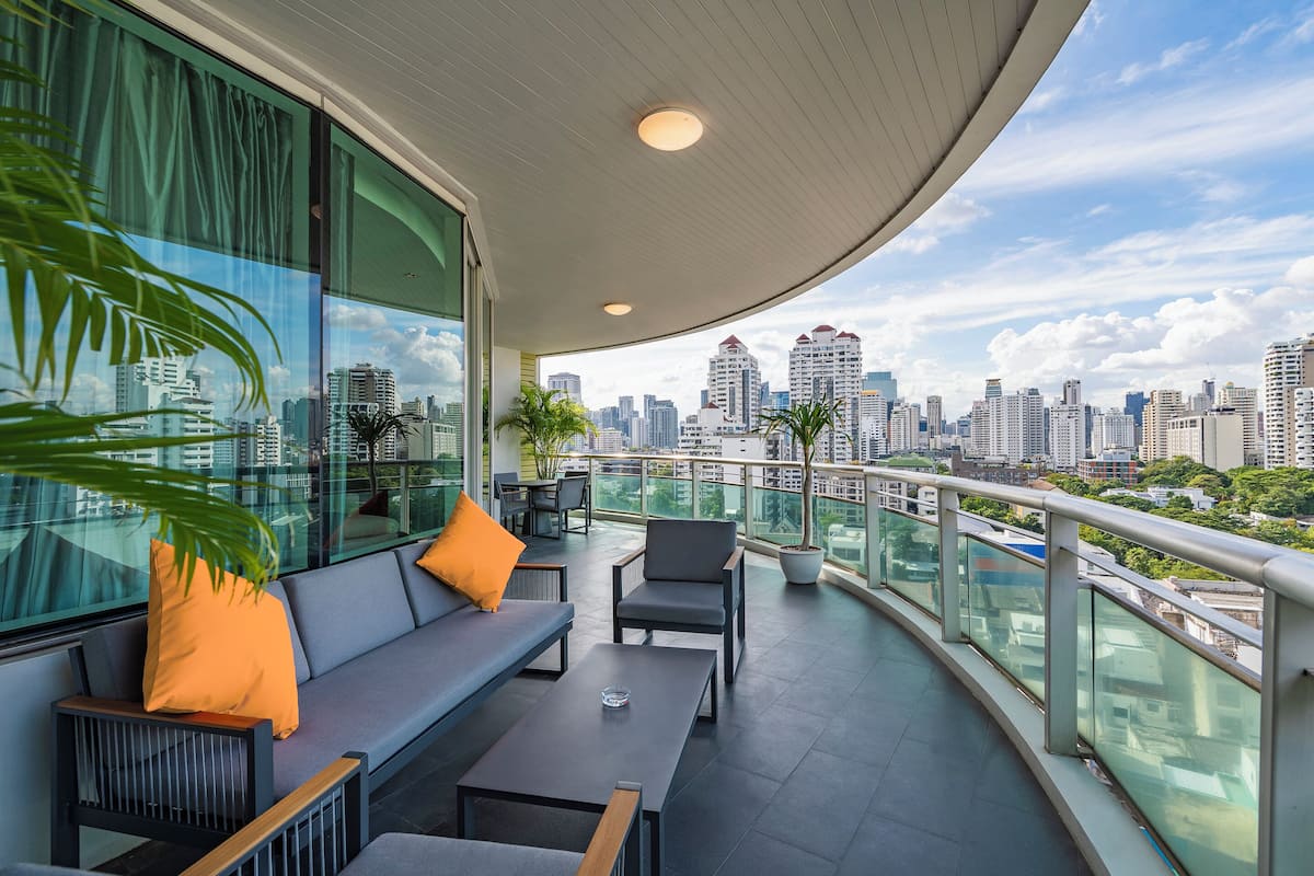 Suite familiar, 2 habitaciones, no fumadores, terraza | Balcón