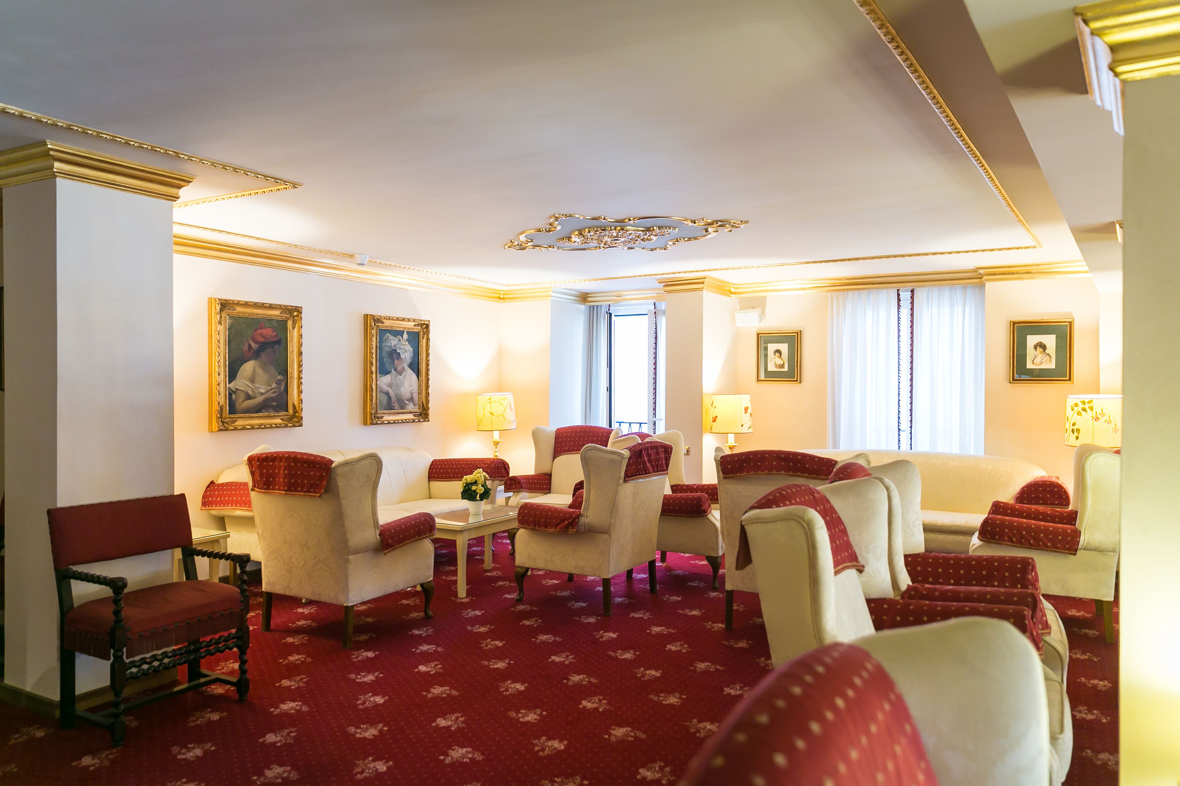 Sitteområde i lobbyen