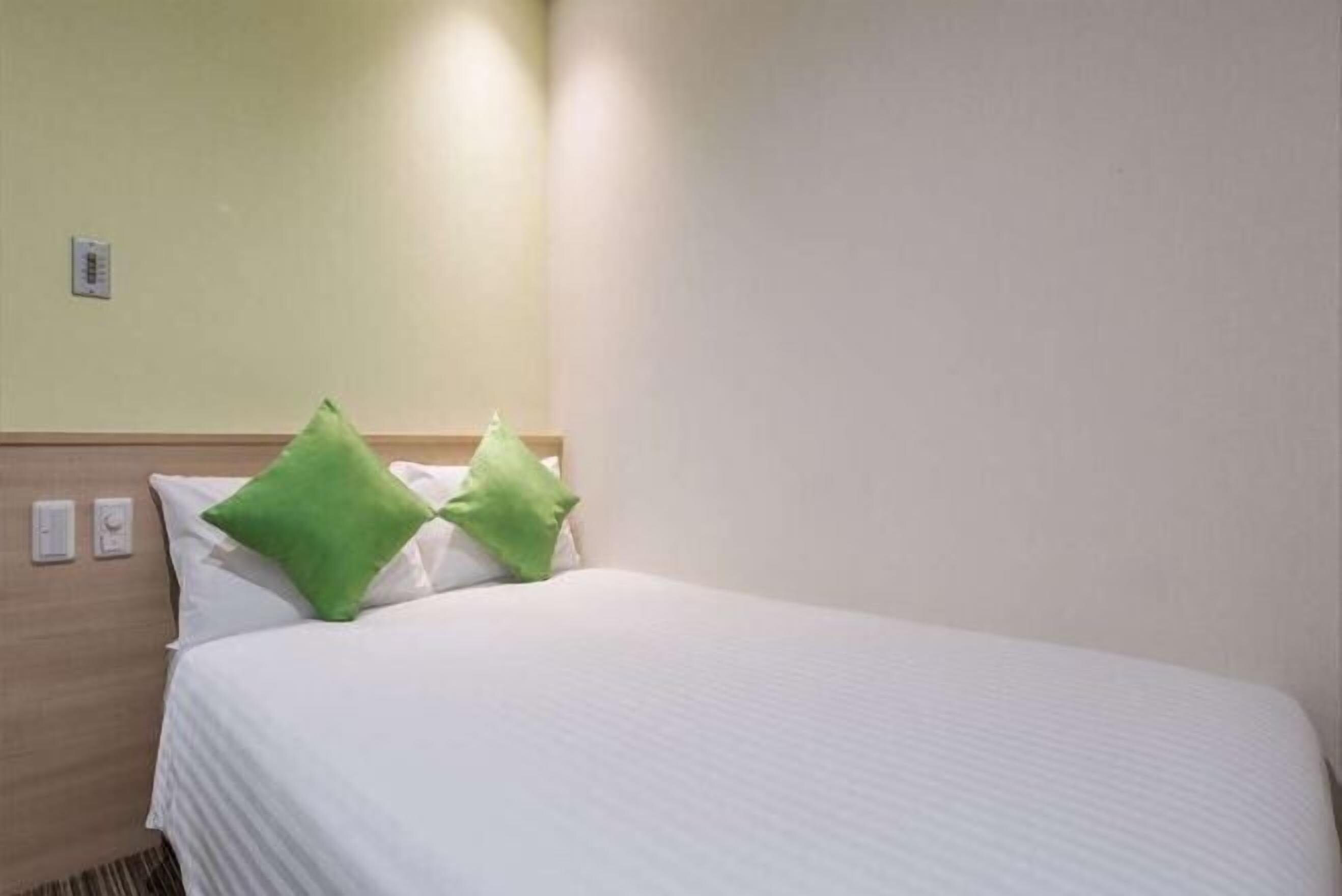 Memory-foam beds, desk, blackout curtains, iron/ironing board