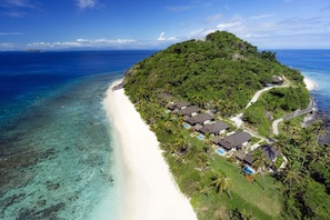 Private beach, white sand, sun-loungers, beach umbrellas
