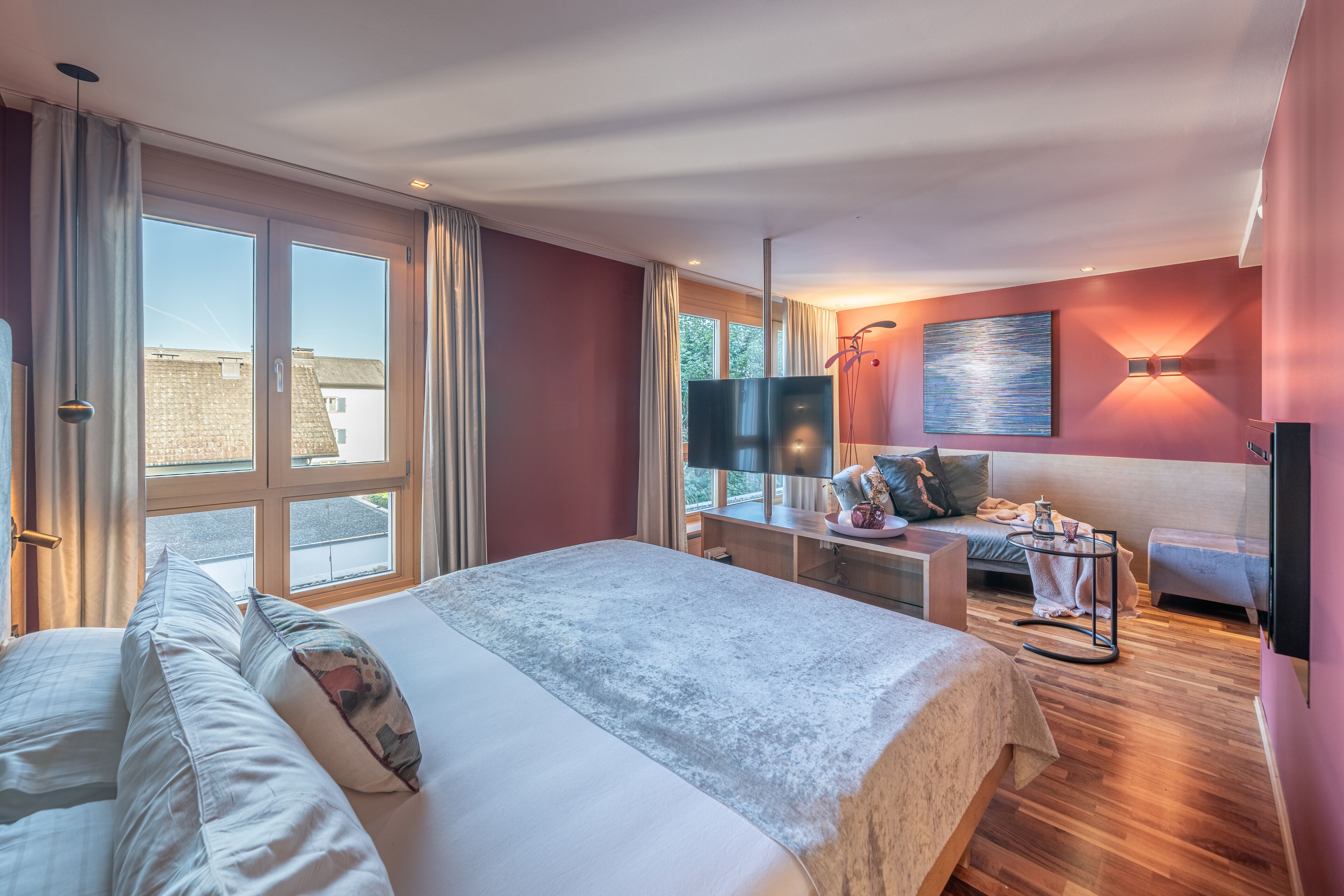 premium bedding, minibar, in-room safe, individually decorated