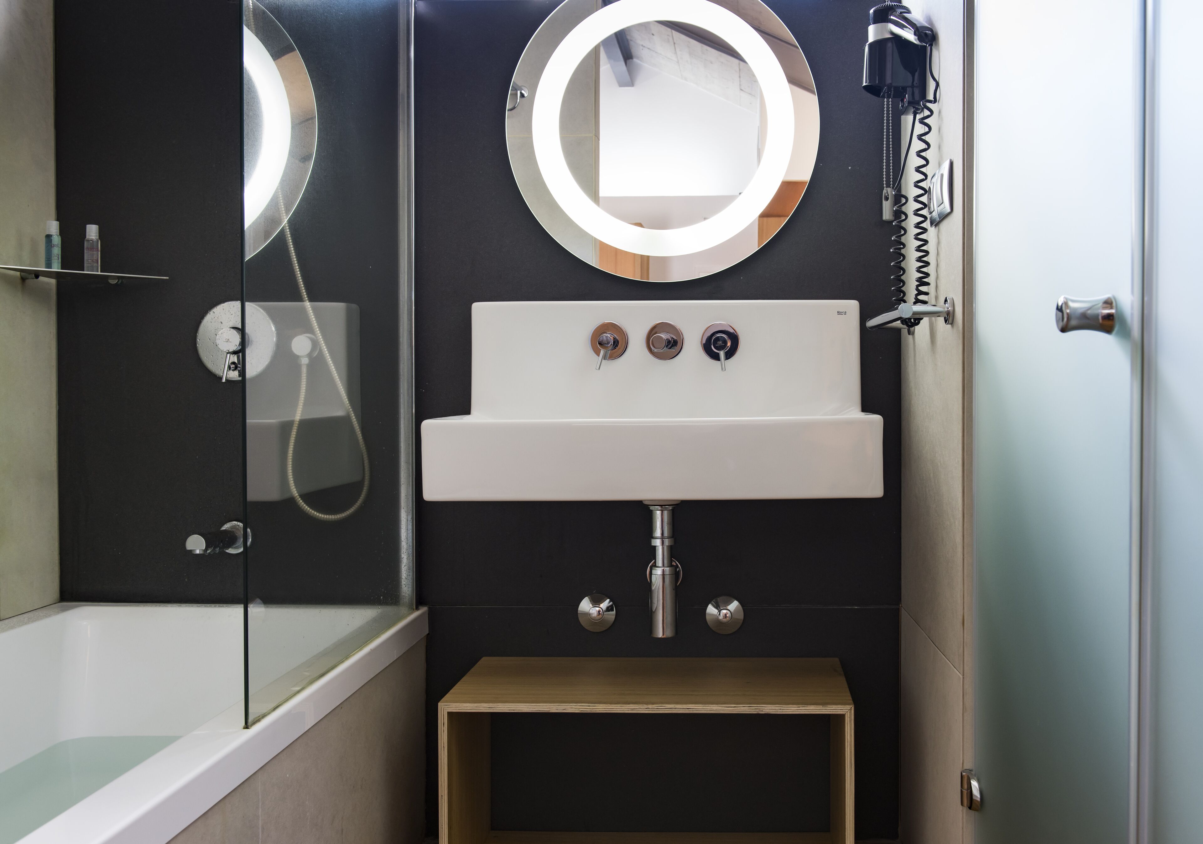 free toiletries, hair dryer, dressing gowns, slippers