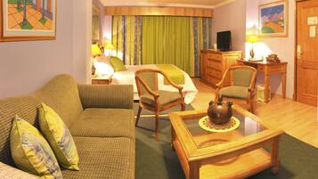 Down duvets, minibar, in-room safe, desk