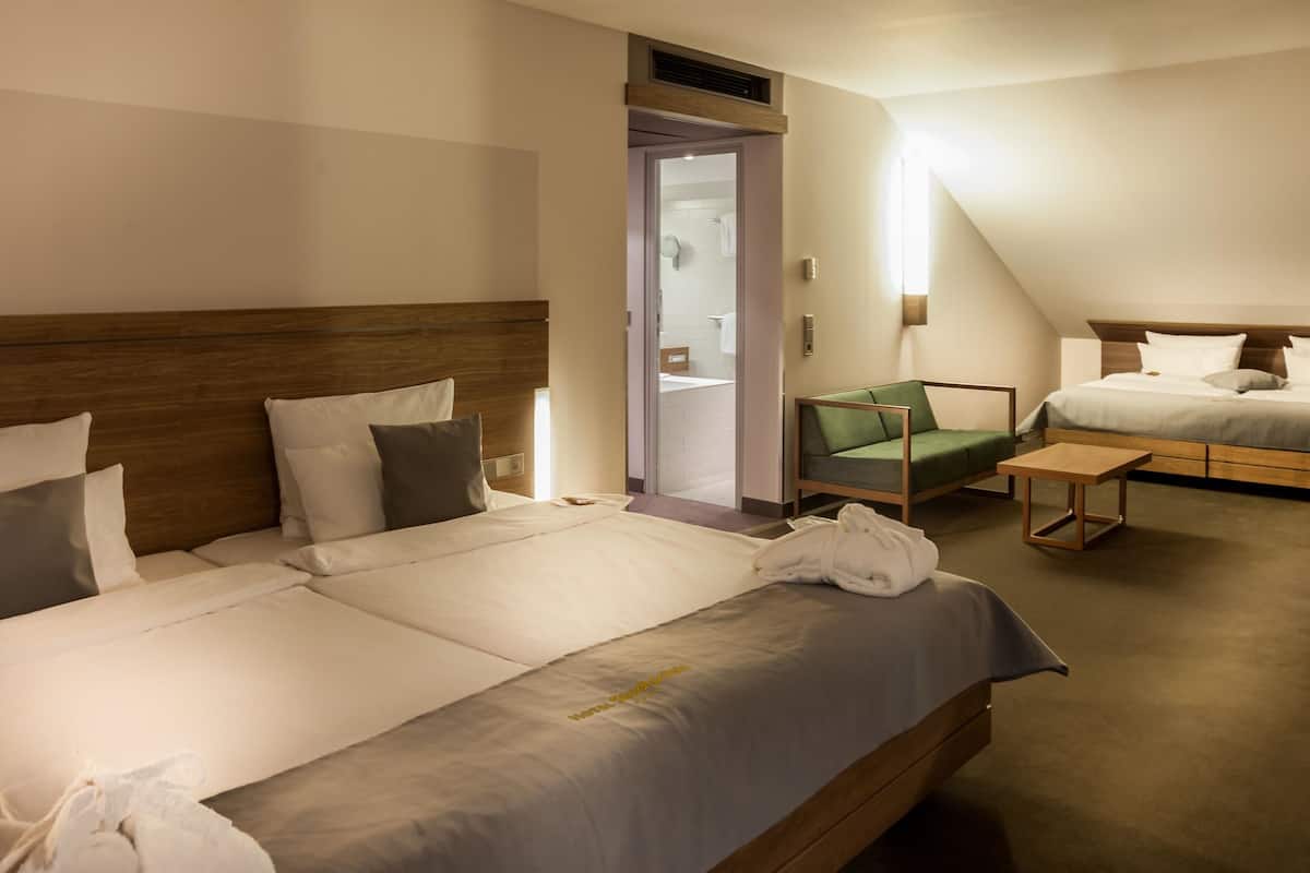 family quadruple room | 1 bedroom, minibar, in-room safe, desk