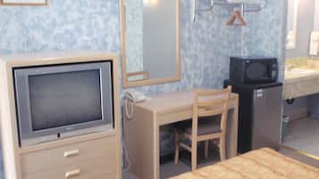 Blackout curtains, free WiFi, bed sheets