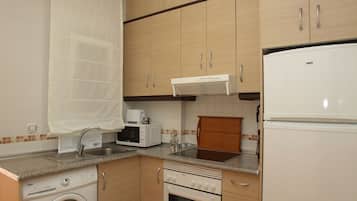 Penthouse Confort, 2 habitaciones (4 adults) | Cocina privada | Refrigerador con congelador, microondas, horno y parrilla de estufa
