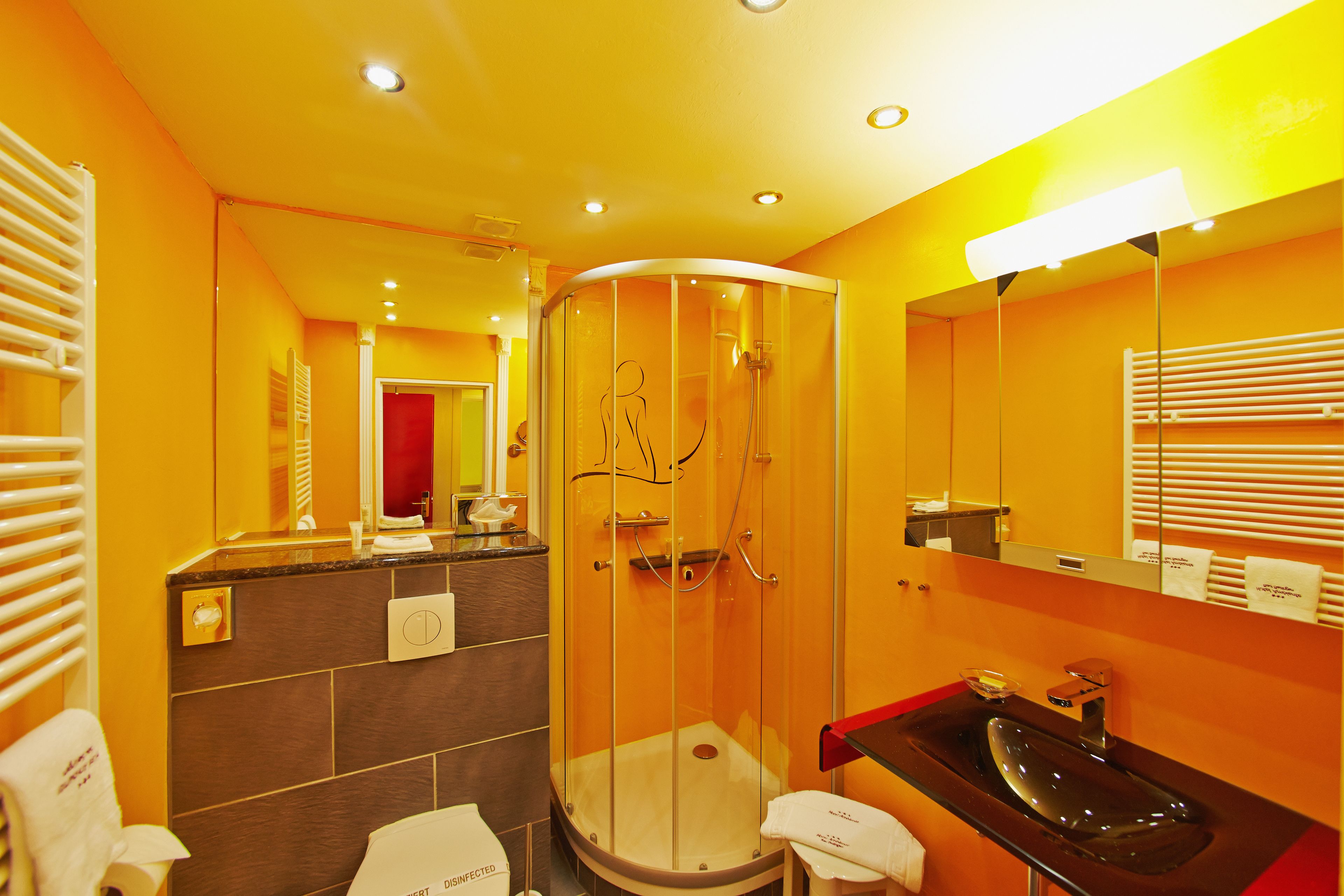 junior suite | bathroom | hair dryer, towels