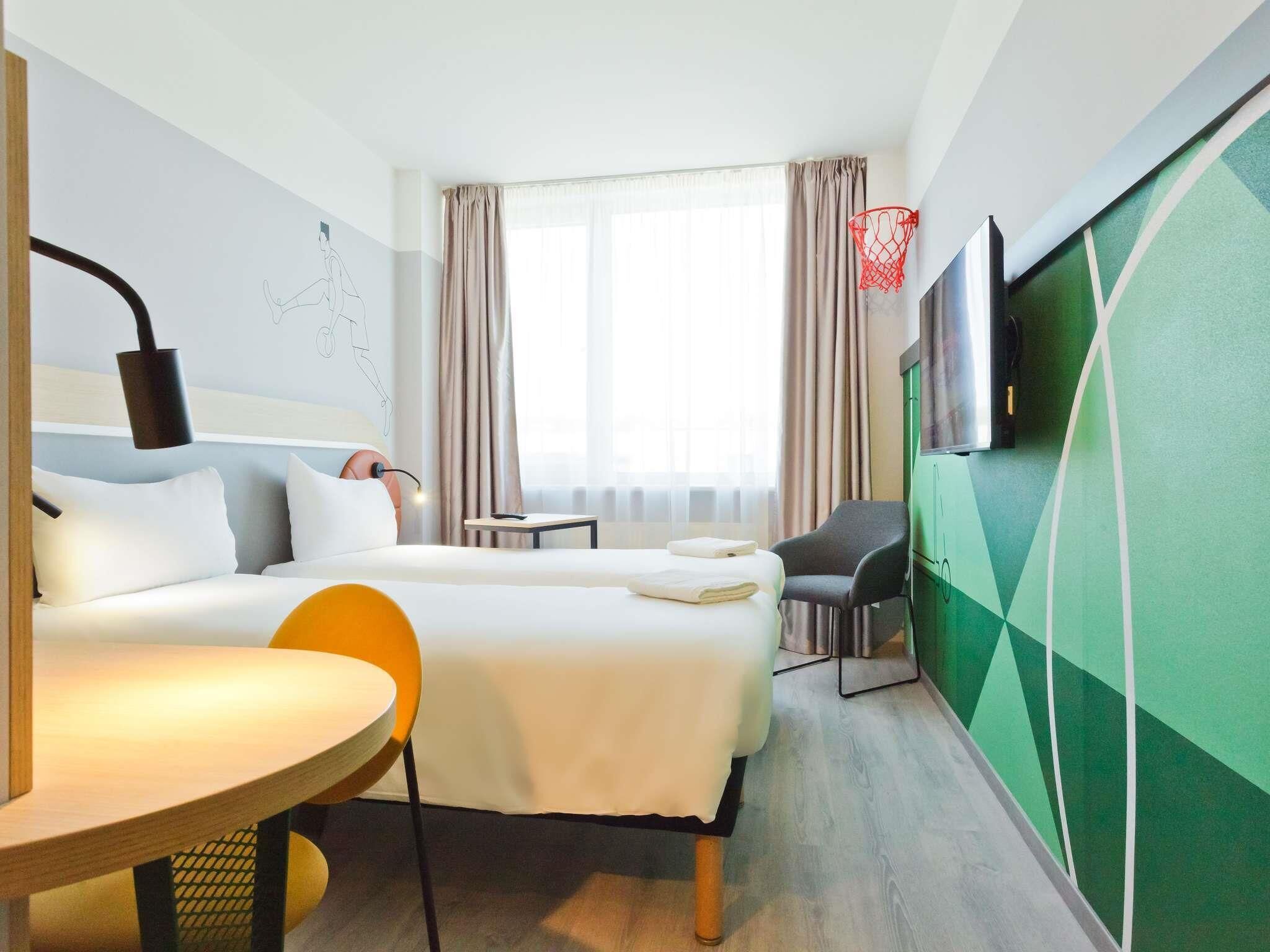 Room, 2 Single Beds | Desk, soundproofing, iron/ironing board, free cots/infant beds