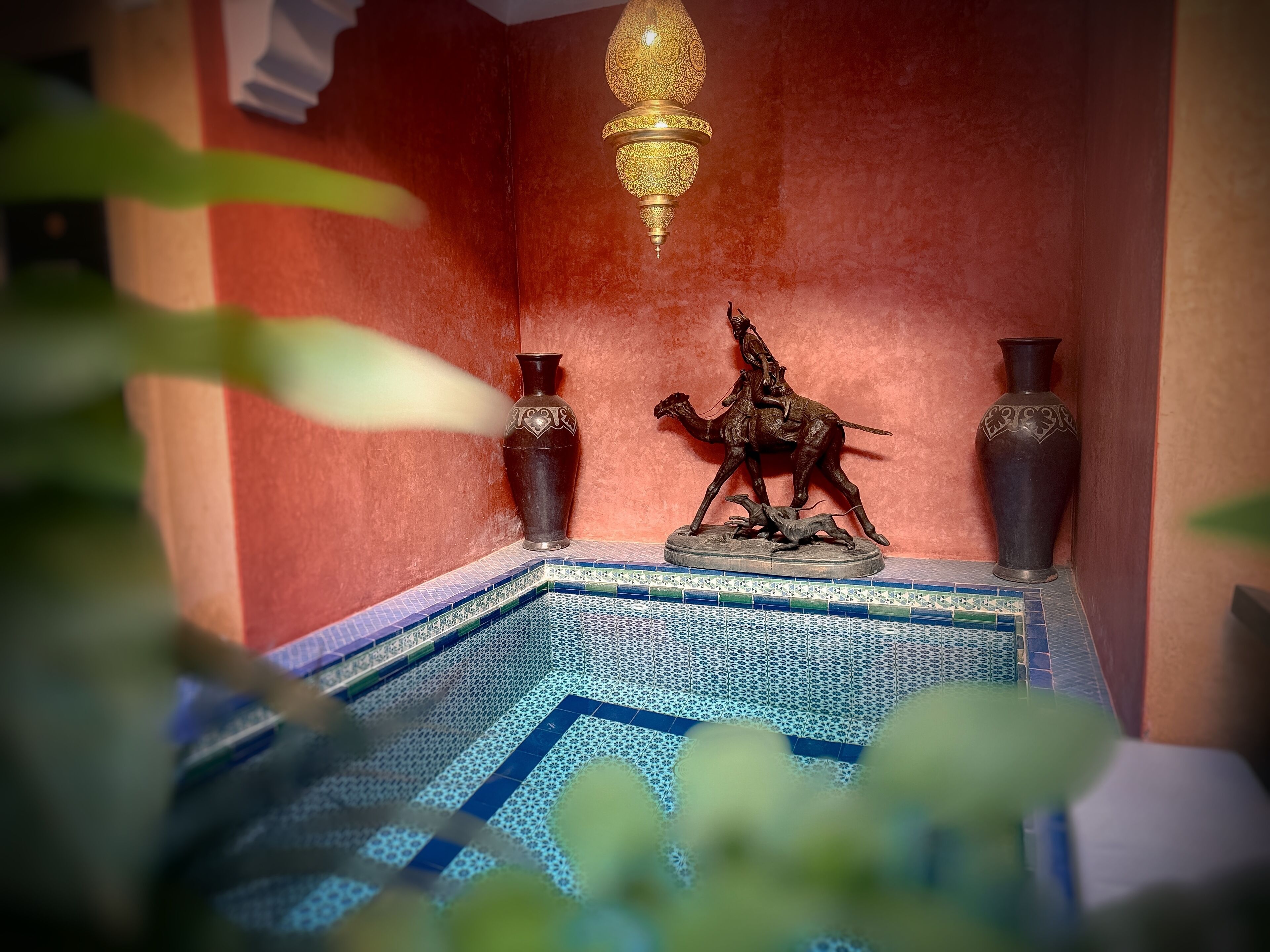 Indoor pool, pool loungers