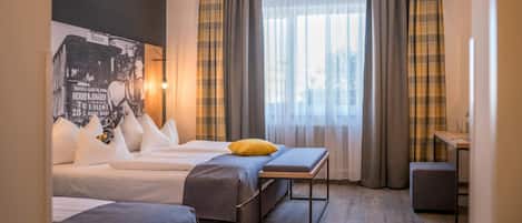 Minibar, in-room safe, desk, laptop workspace