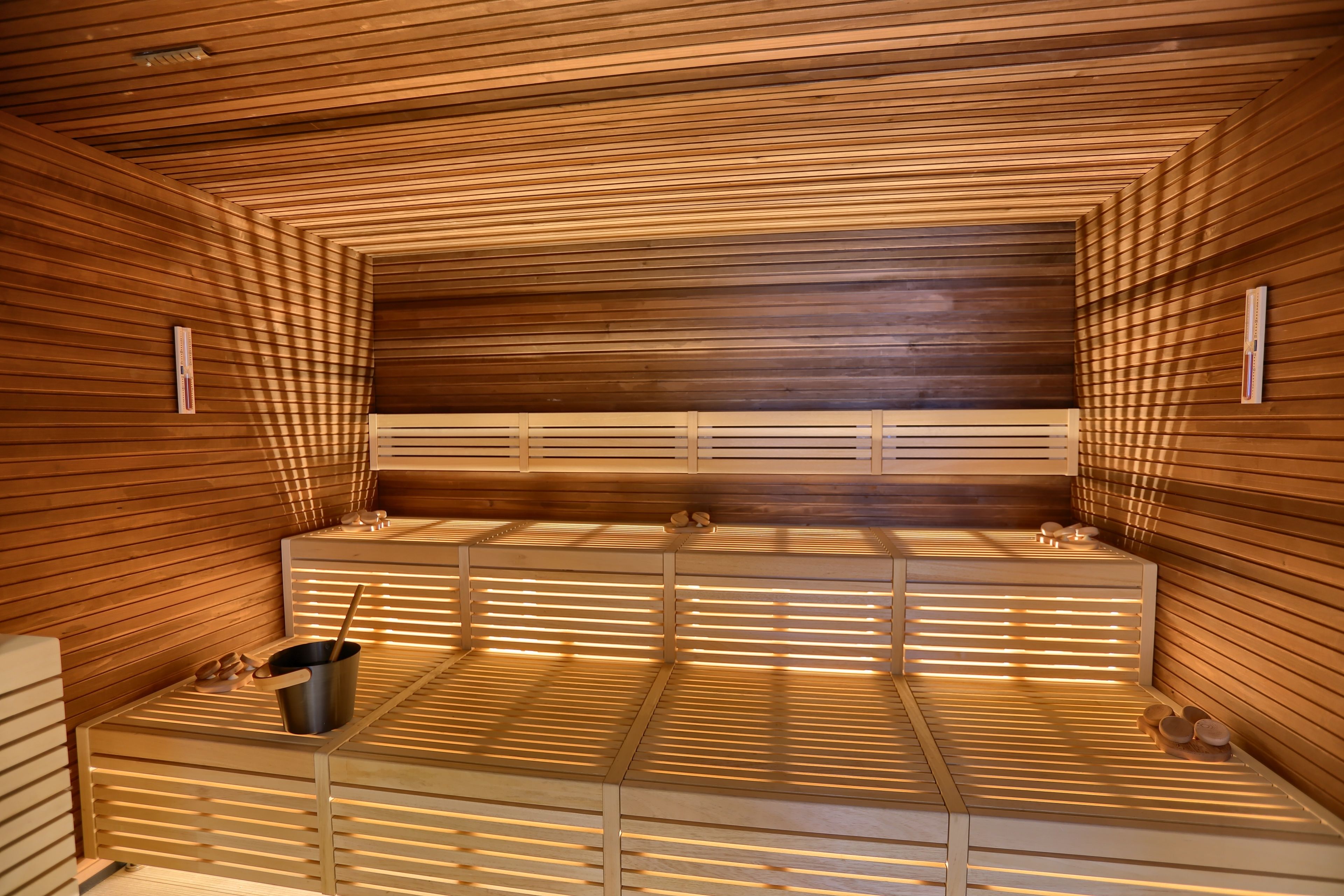 sauna, steam room