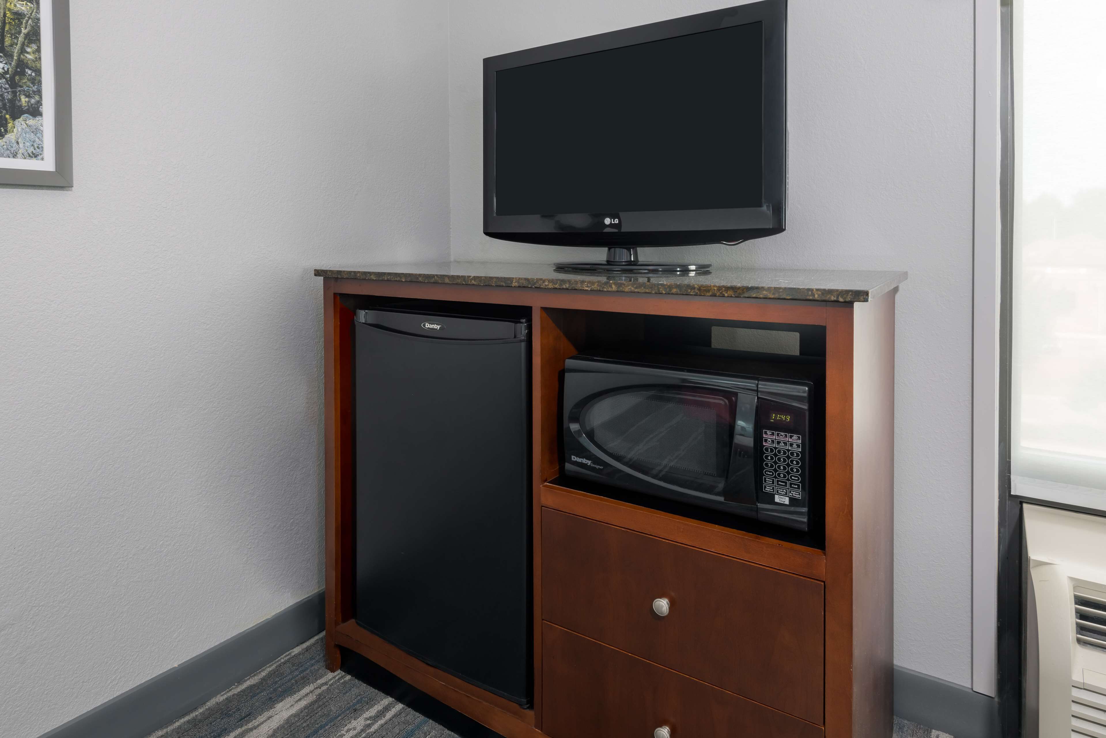 in-room safe, desk, blackout curtains, iron/ironing board