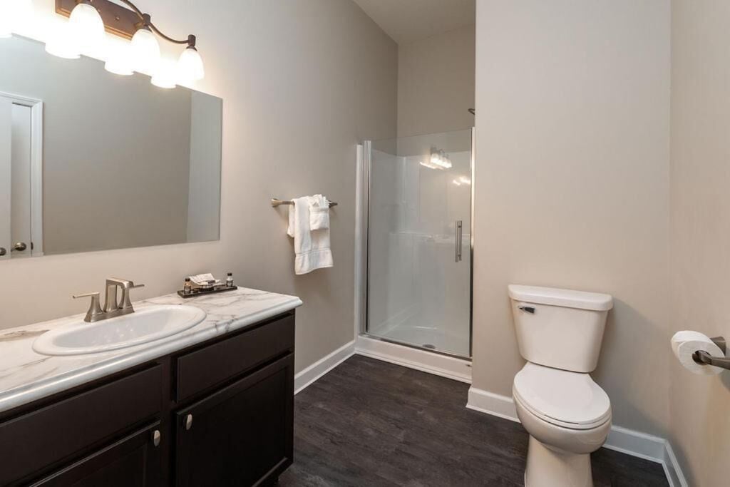 free toiletries, hair dryer, towels