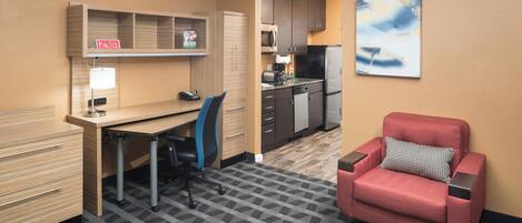 Suite, 1 Queen Bed with Sofa bed | Desk, laptop workspace, iron/ironing board, free cribs/infant beds