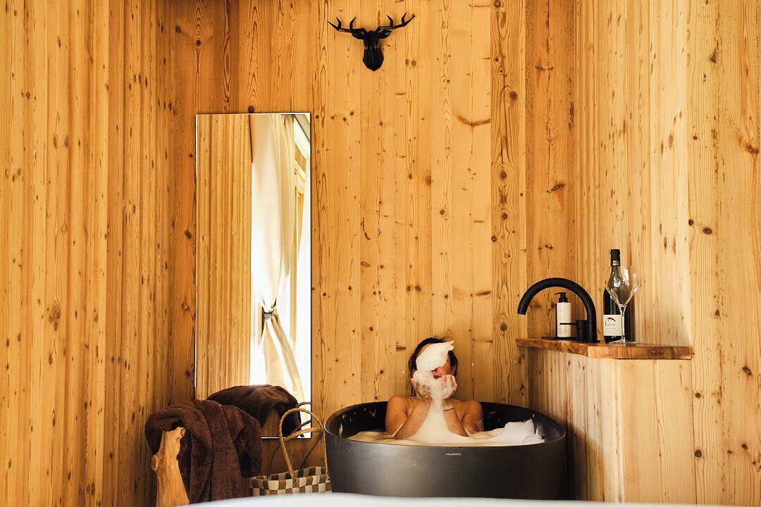 chalet | bathroom | free toiletries, hair dryer, bathrobes, slippers