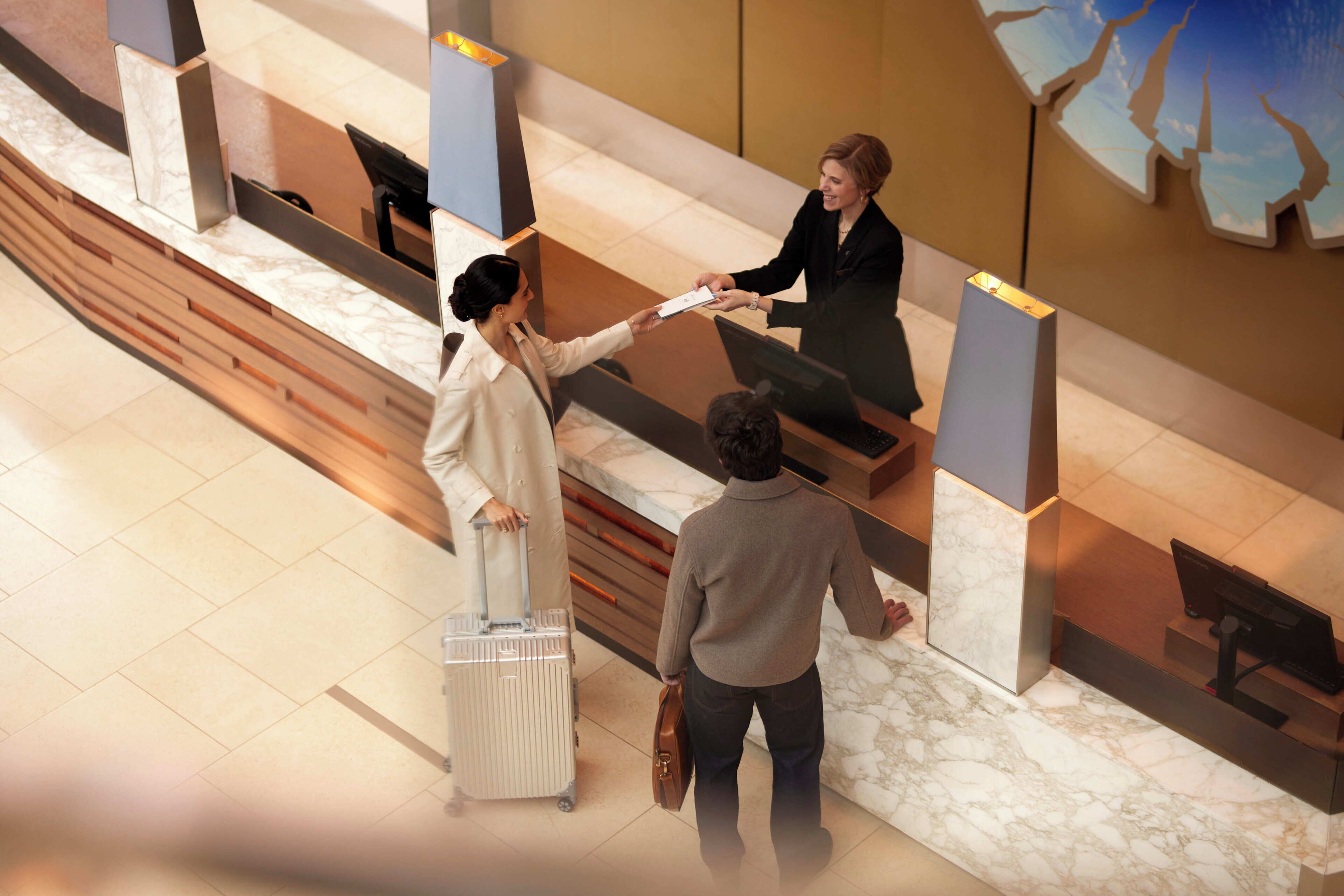 Check-in/check-out kiosk