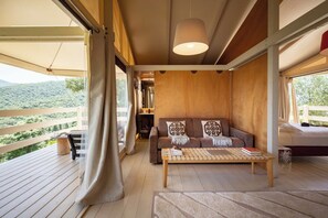 Deluxe Tent, Terrace, Hill View | Premium bedding, down comforters, pillowtop beds, minibar - BeVedetta - Relais & Glamping - Adult Only (Scarlino)