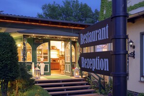 Front of property – evening/night