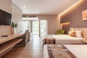 Ropa de cama de alta calidad y minibar