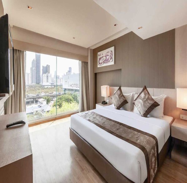 Premium bedding, desk, free WiFi, bed sheets - Palette Hi Hotel Bangkok (Bangkok)