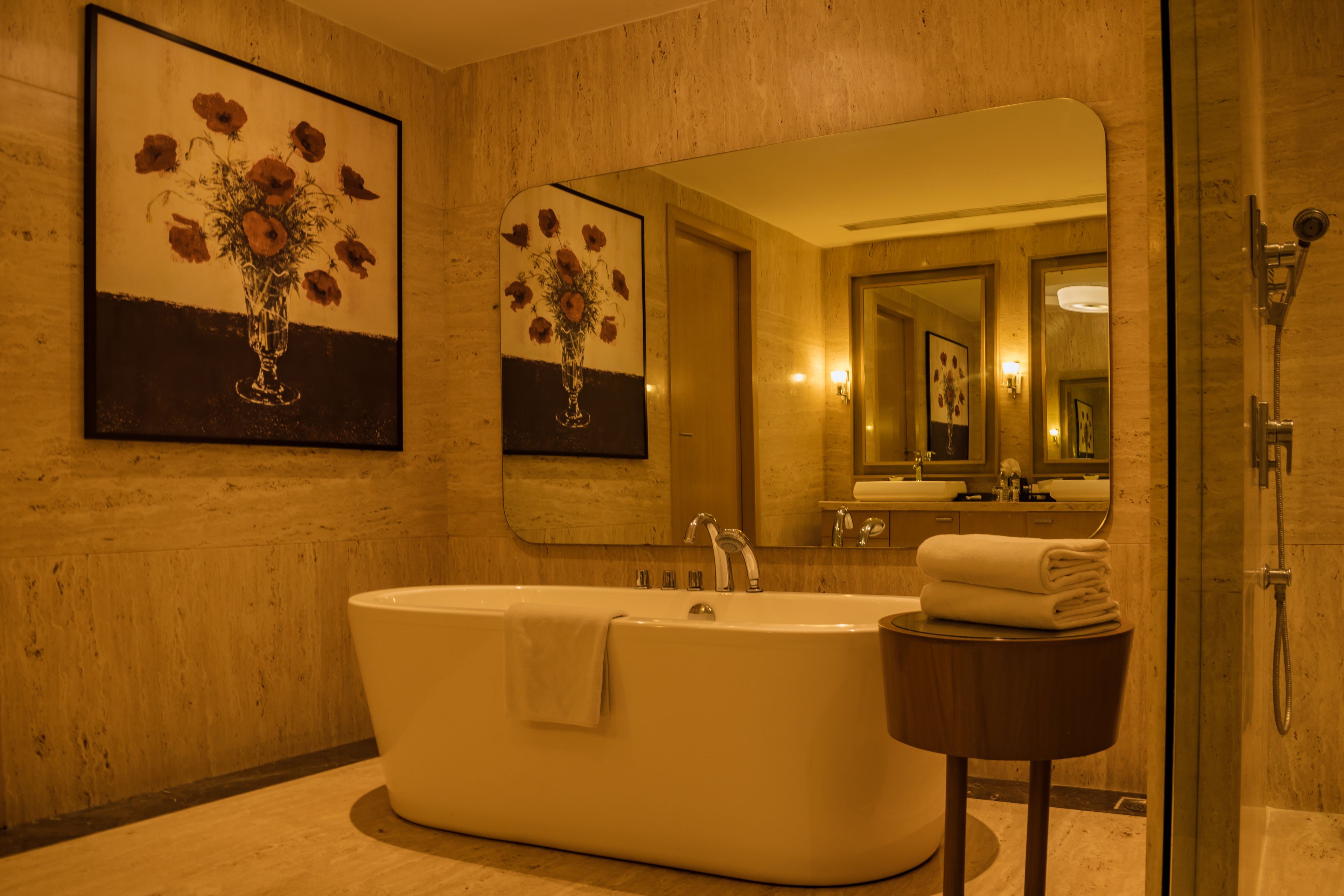 presidential suite, 1 bedroom | bathroom | rainfall showerhead, free toiletries, hair dryer, slippers