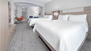 A hotel room with two beds, a desk, and a chair. - Holiday Inn Express Hotel & Suites DALLAS WEST by IHG (Dallas)