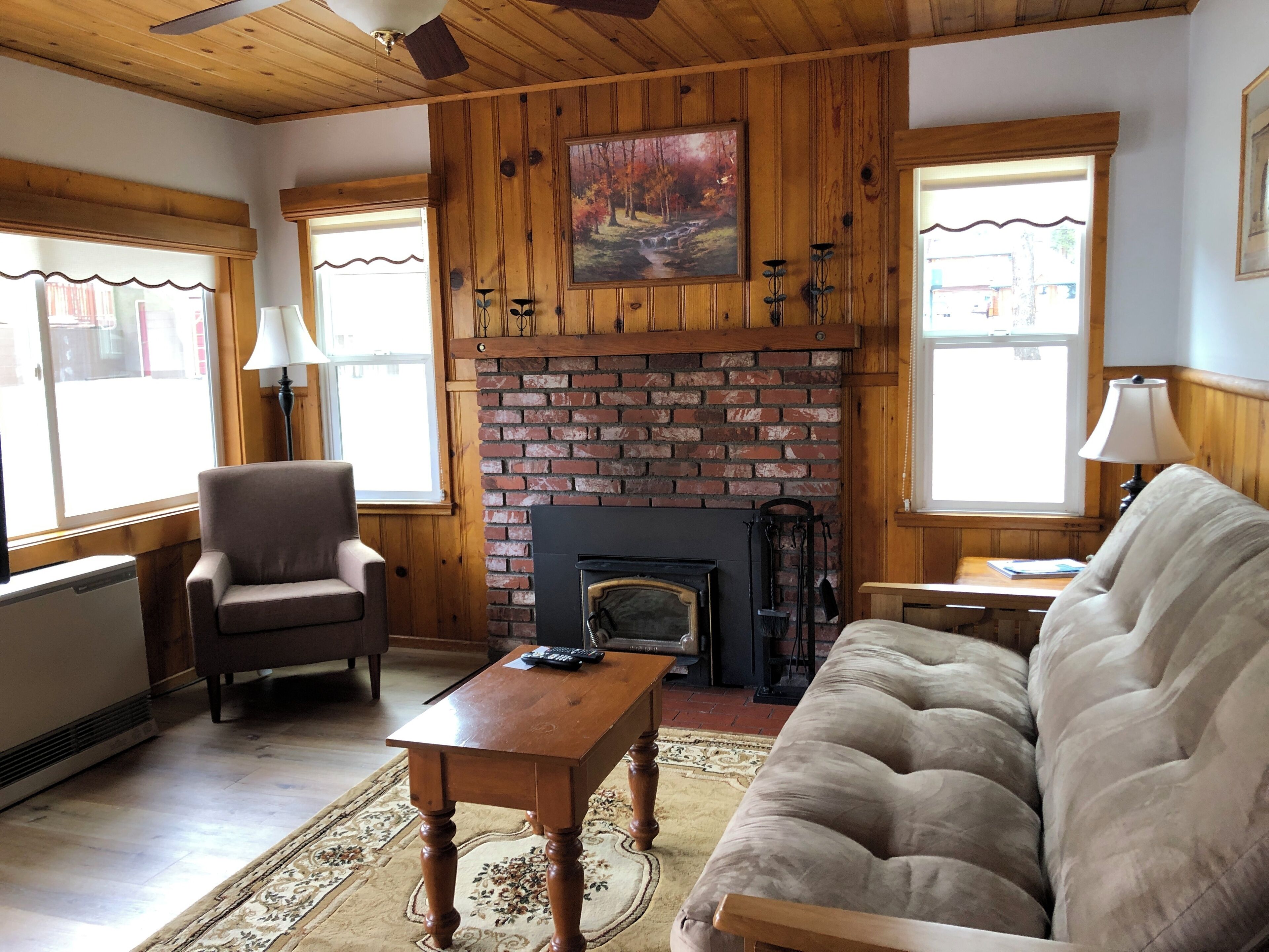 42-inch flat-screen tv with satellite channels, tv