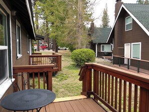 Superior Room, 1 Queen Bed with Sofa bed, Kitchen, Pool View | Terrace/patio - Bay Meadows Resort (Big Bear Lake)