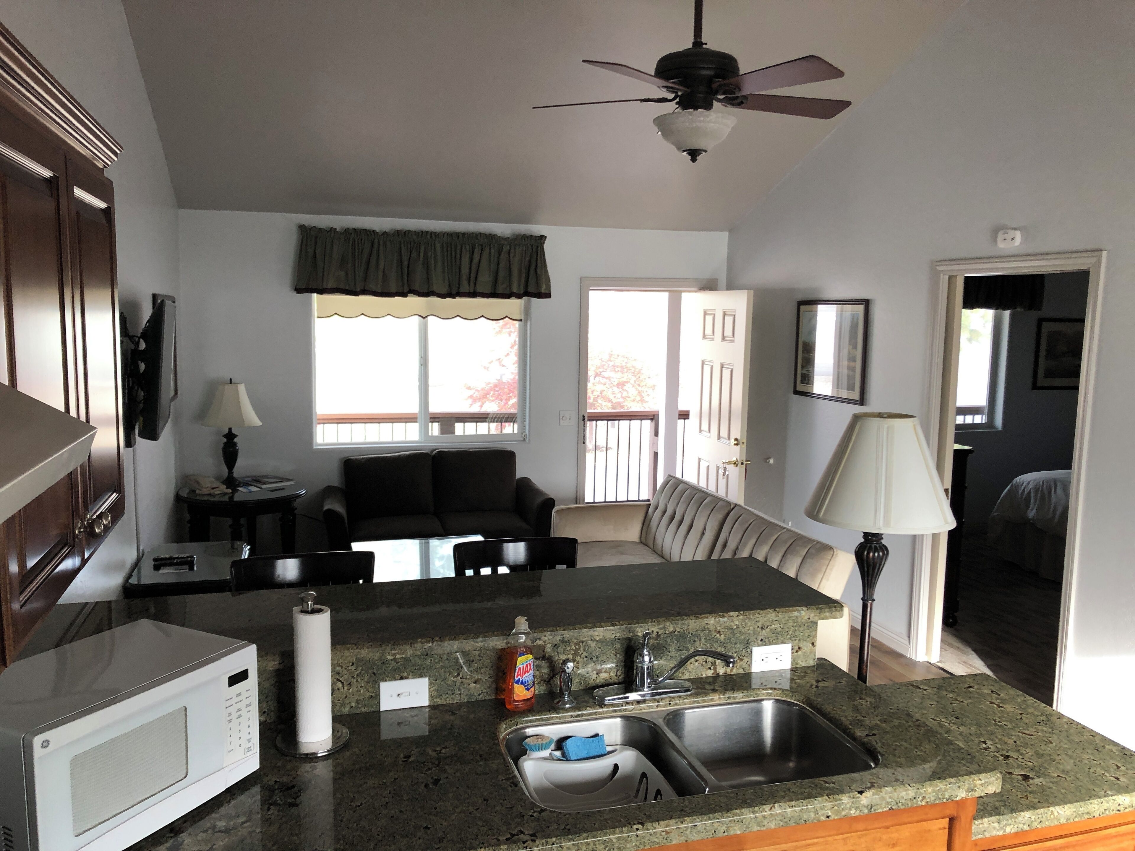 42-inch flat-screen tv with satellite channels, tv