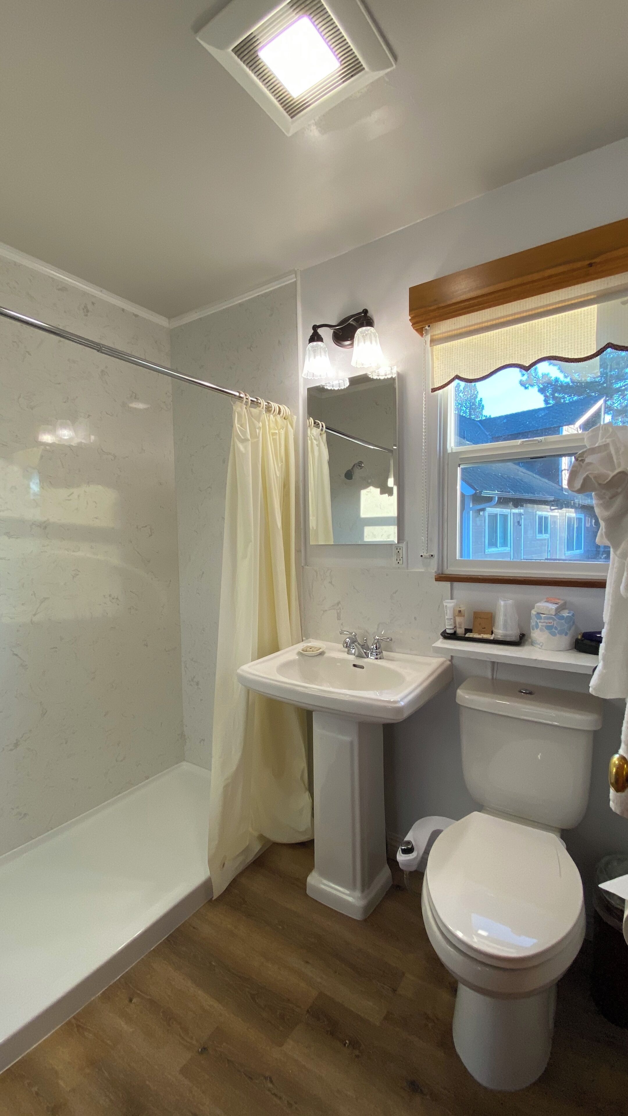 superior room, 1 queen bed with sofa bed, kitchen | bathroom | shower, free toiletries, hair dryer, towels