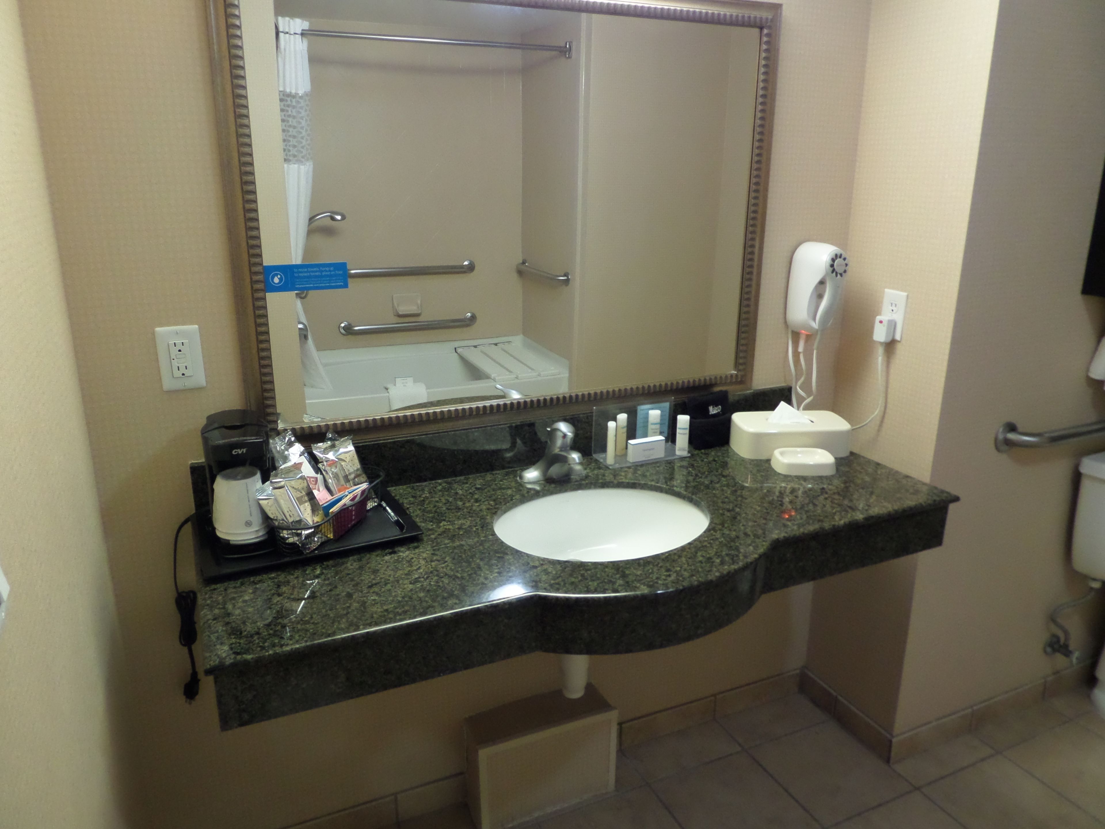 room, 2 double beds, accessible, bathtub | bathroom sink