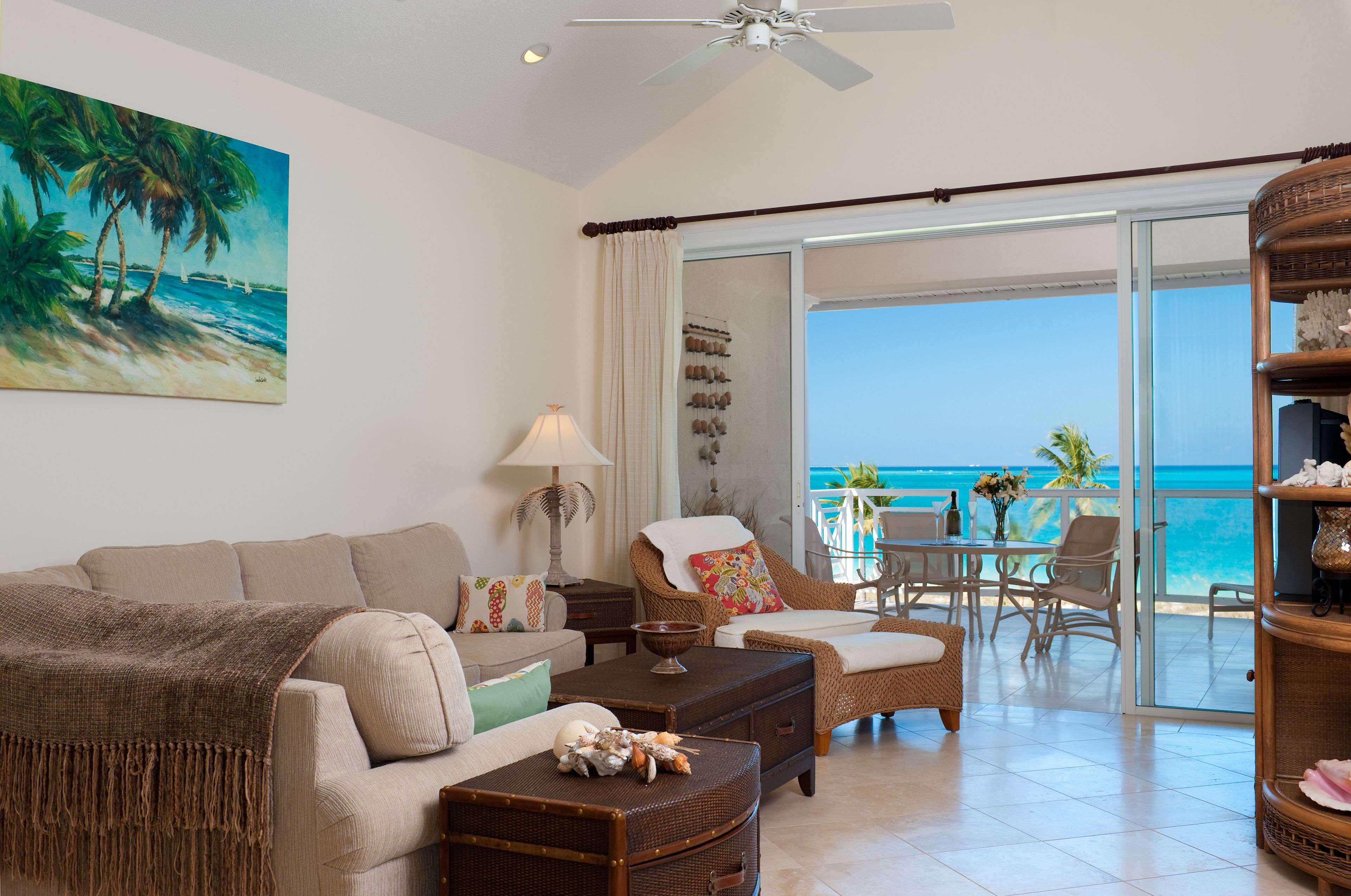 Luxury Condo, 3 Bedrooms, Sea View, Beachfront | Living room | 32-inch flat-screen TV with cable channels, TV, DVD player