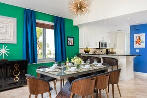 Luxury Condo, 3 Bedrooms, Sea View, Beachfront | Private kitchen | Full-sized fridge, microwave, oven, stovetop - Grandview on Grace Bay (Providenciales)