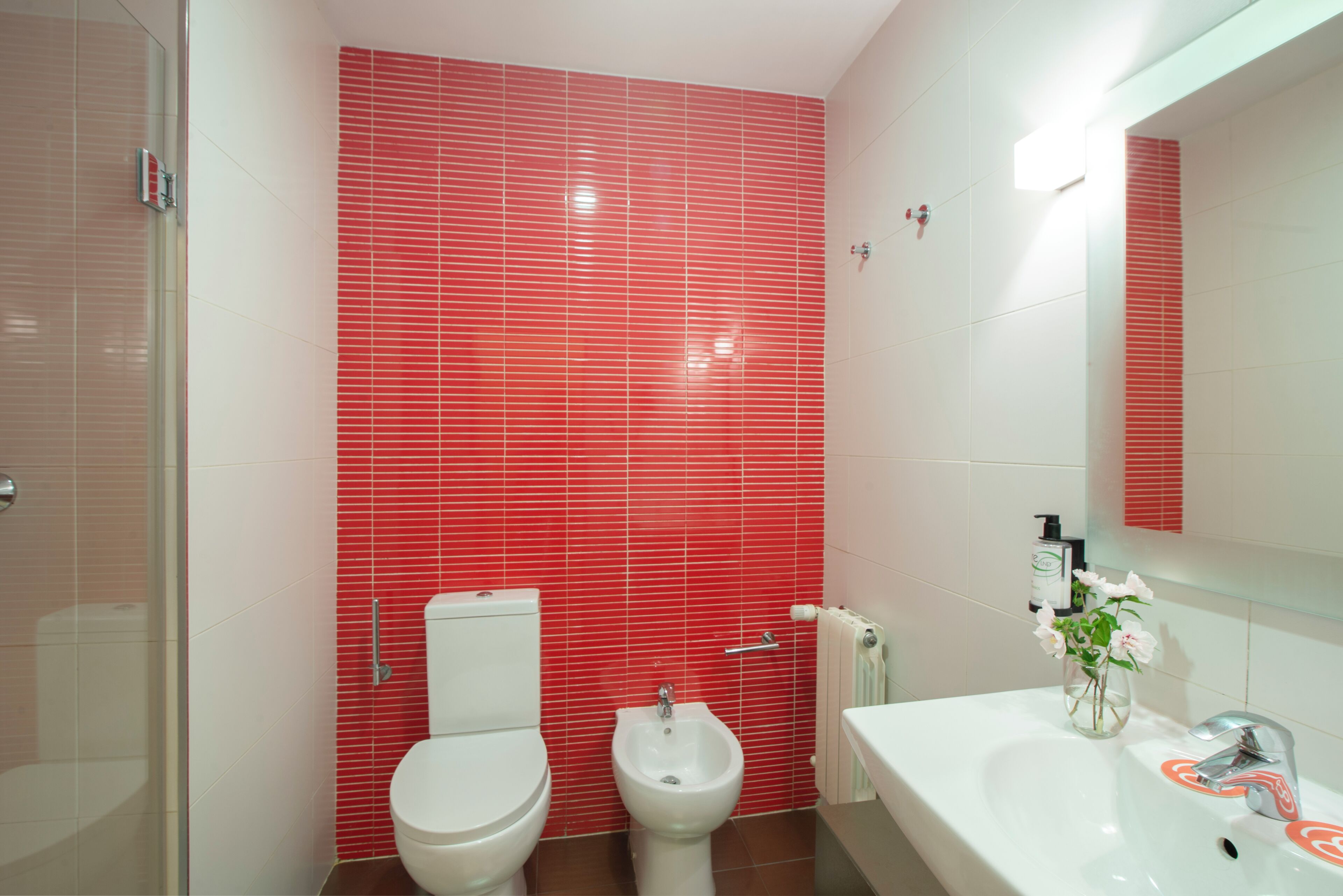 free toiletries, hair dryer, bidet, towels