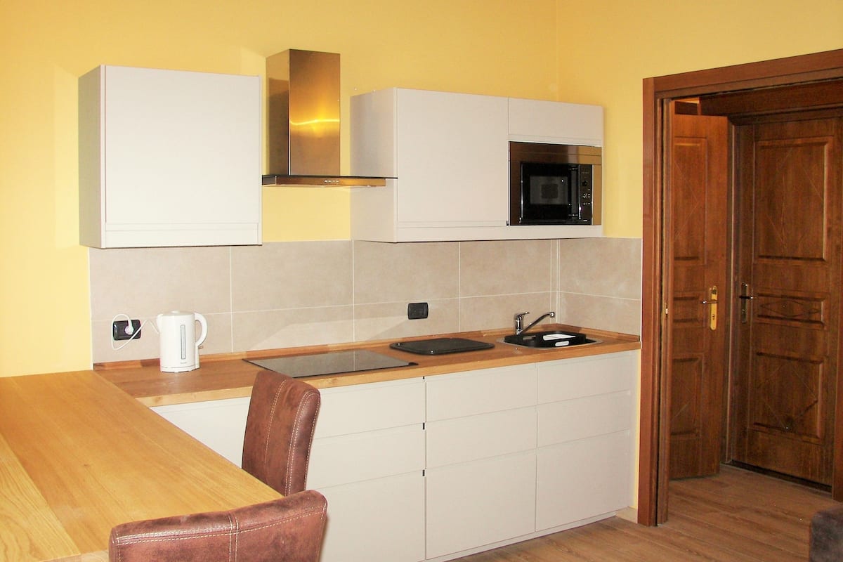 superior apartment, 2 bedrooms, kitchen, mountain view | private kitchen | toaster