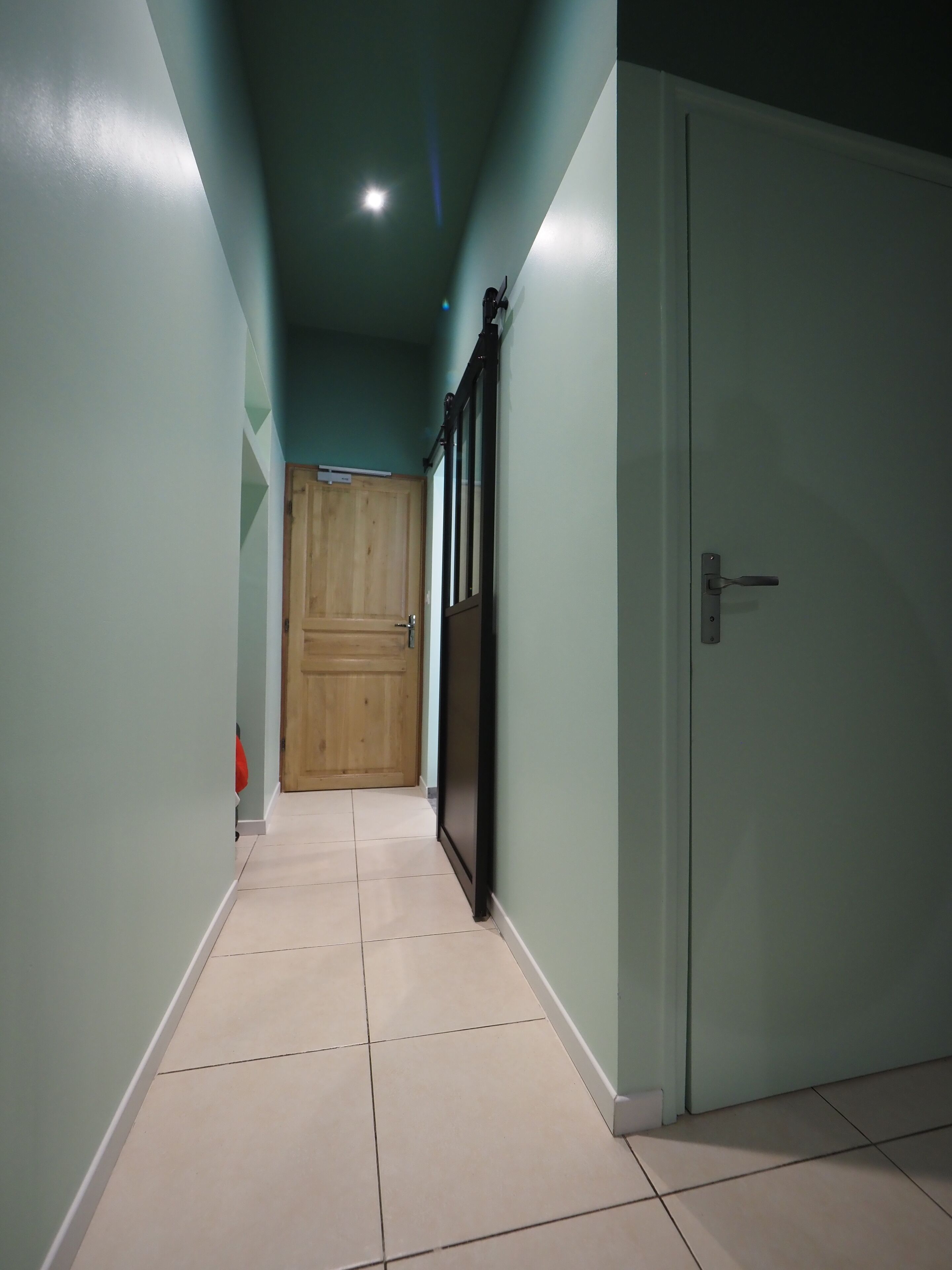 city apartment | living area | tv, table football