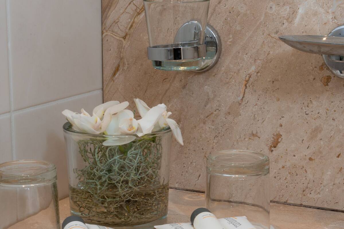 standard twin room | bathroom amenities | free toiletries, hair dryer, bathrobes, towels