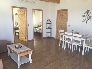Luxury House, 2 Bedrooms, Sea View | Living room | TV, offices - Anastasia Studios, Apartments & Suites (Rhodes)