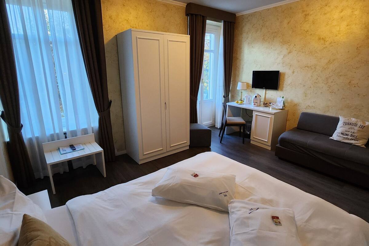 superior double room, city view | view from room