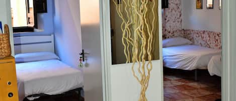 Double or Twin Room, Shared Bathroom | Free WiFi, bed sheets