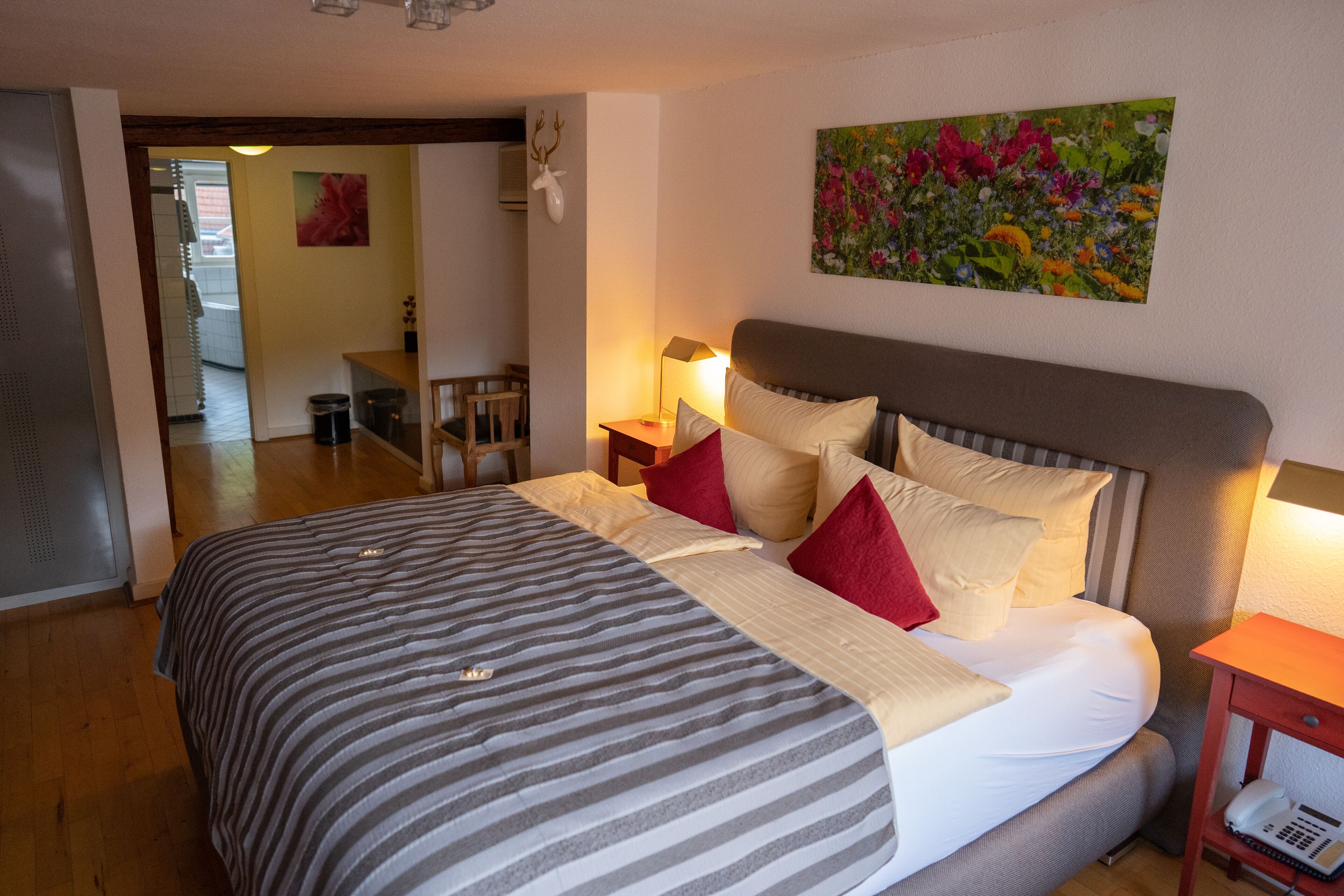 hypo-allergenic bedding, down duvets, minibar, desk