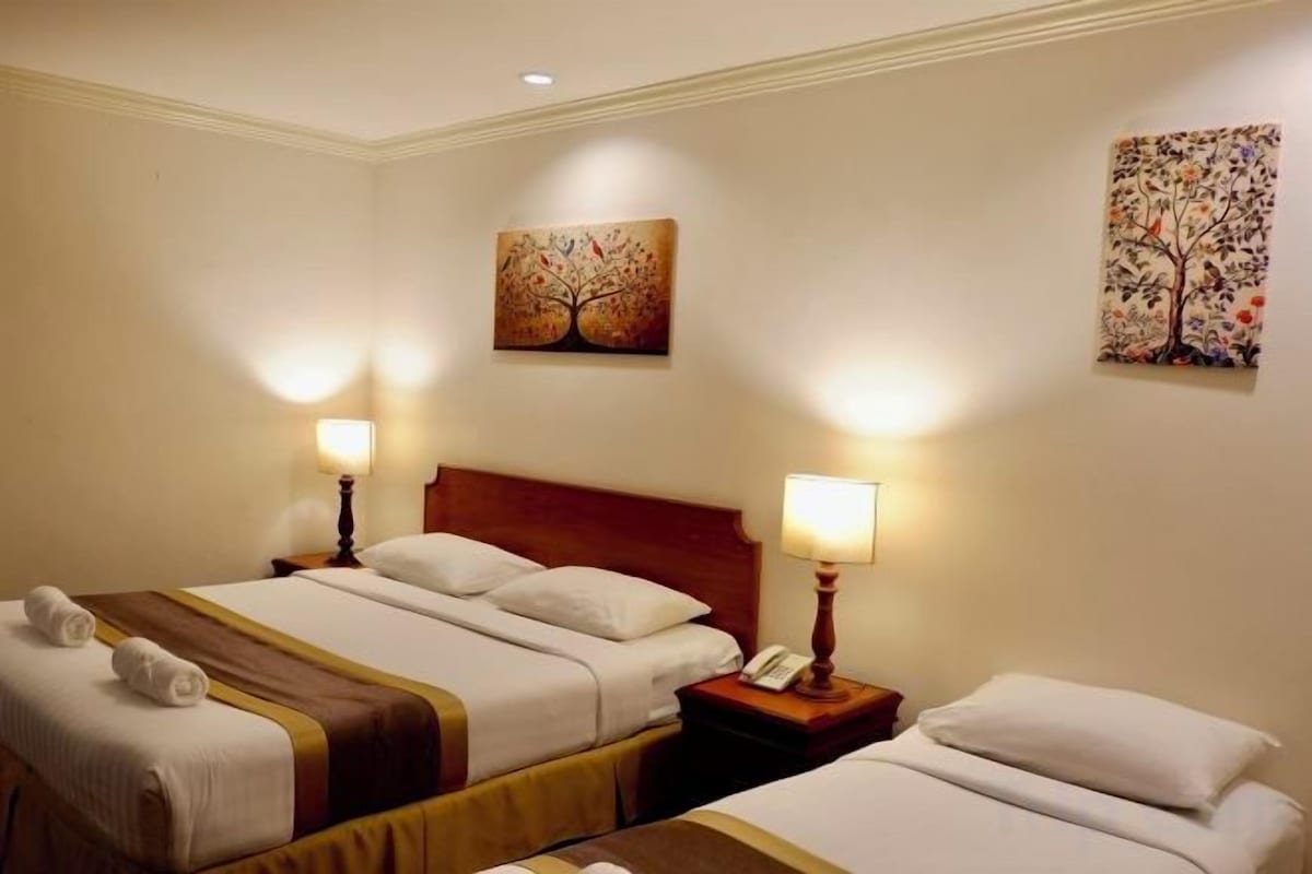 Free minibar items, in-room safe, desk, laptop workspace