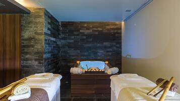 Sauna, Turkish bath, body treatments, aromatherapy, body scrubs, facials