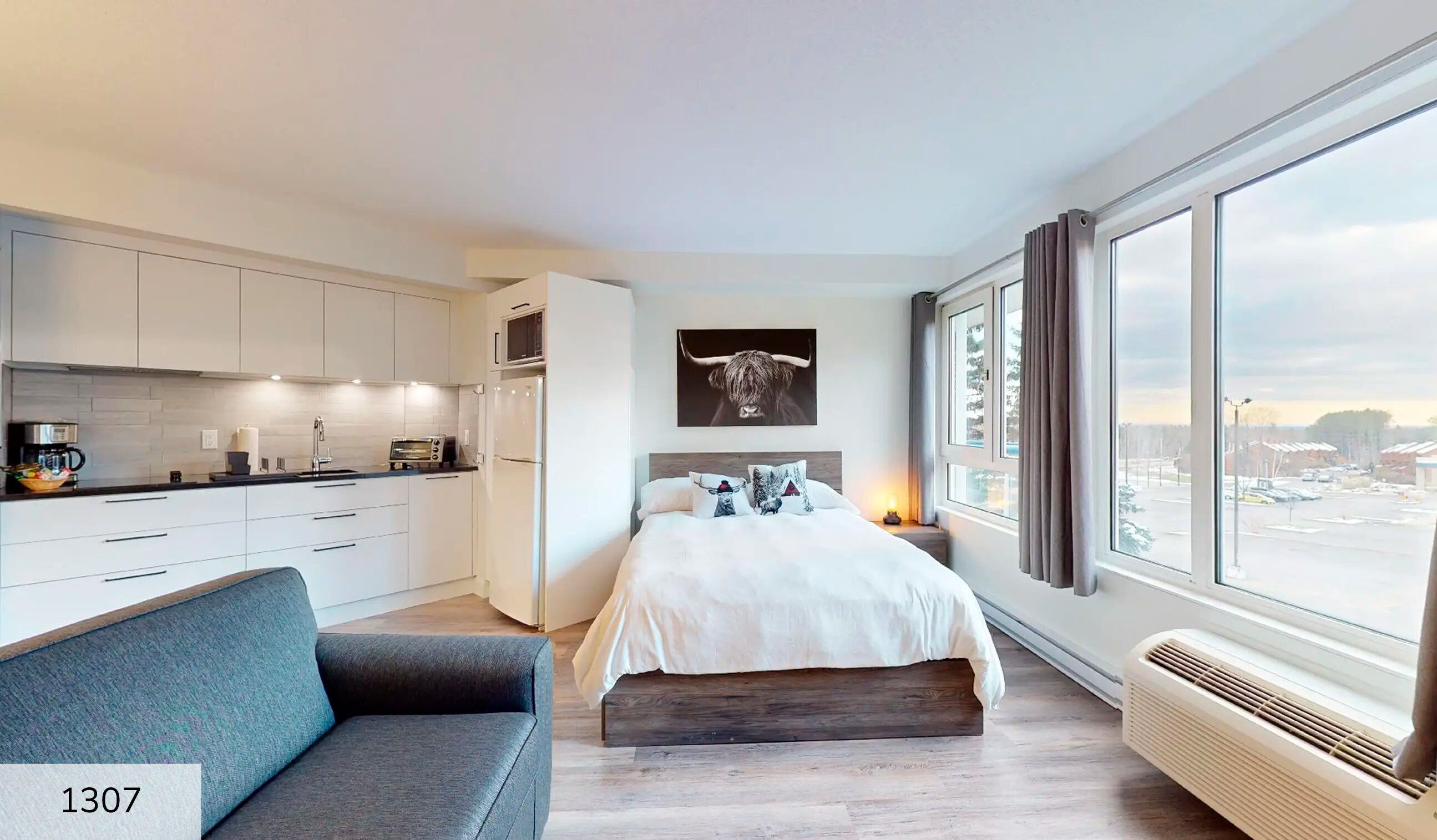 Superior studio, 1 queensize bed met slaapbank | Hypoallergeen beddengoed, verduisterende gordijnen