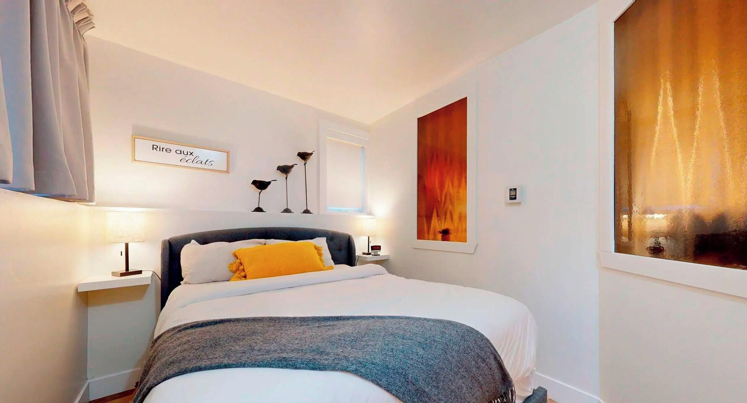 Condo, 1 Bedroom (semi-basement - 1km from slopes) | Hypo-allergenic bedding, blackout curtains, iron/ironing board