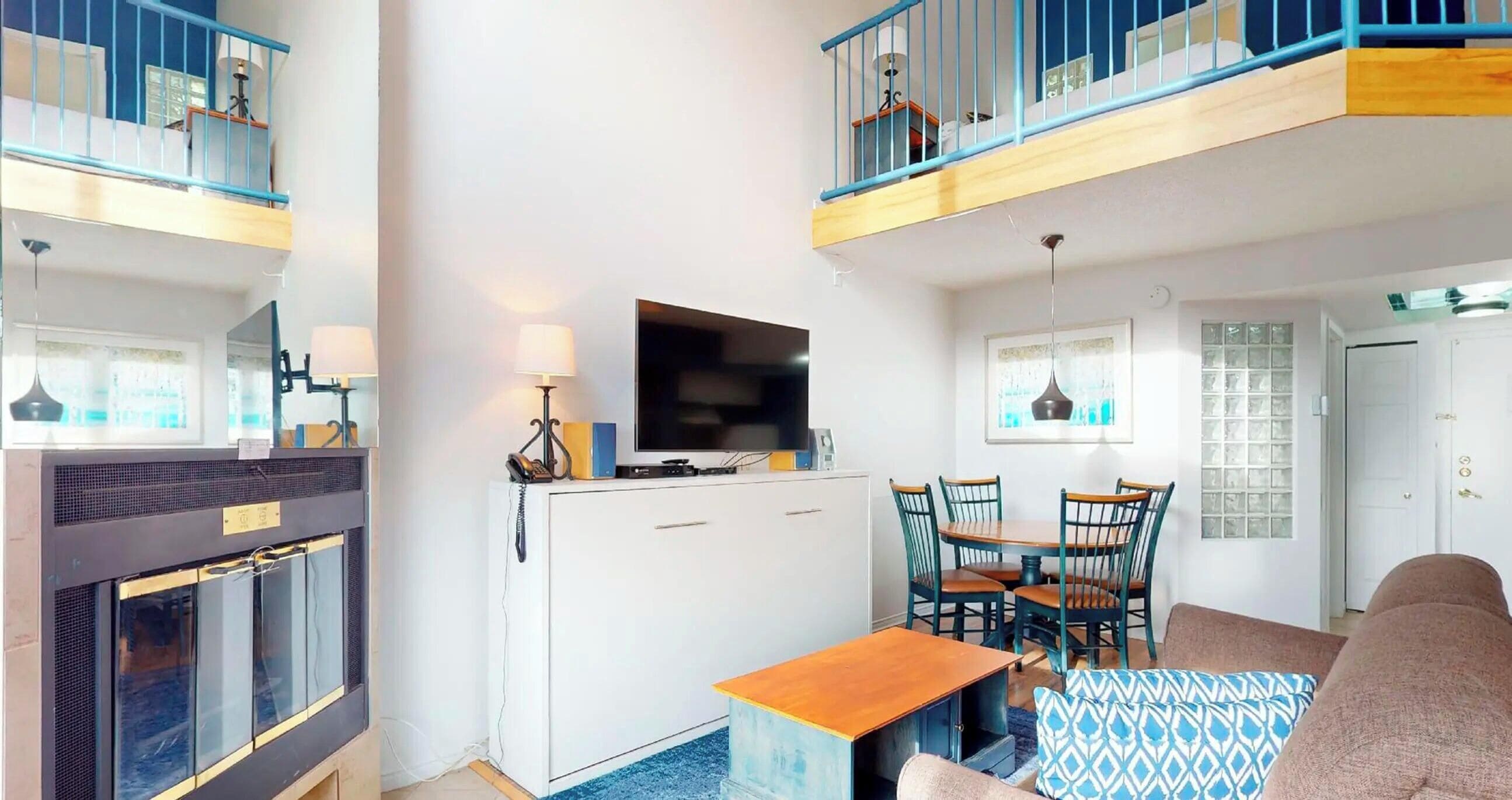 Superior Condo, 1 Bedroom (Mezzanine - Ski-in/Ski-out) | Living area | 32-inch TV with cable channels