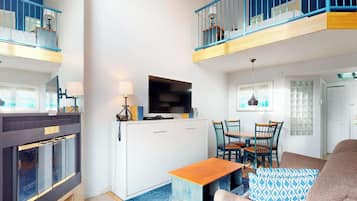 Superior Condo, 1 Bedroom (Mezzanine - Ski-in/Ski-out) | Living area | 32-inch TV with cable channels