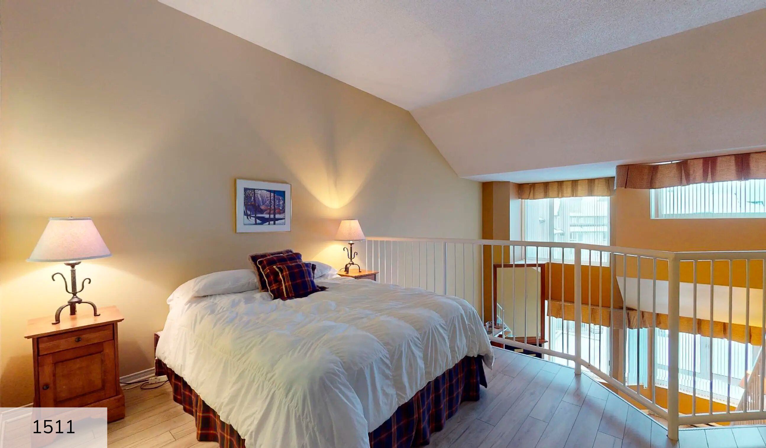 Basic Condo, 1 Bedroom (Mezzanine - Ski-in/Ski-out) | Hypo-allergenic bedding, blackout drapes, iron/ironing board
