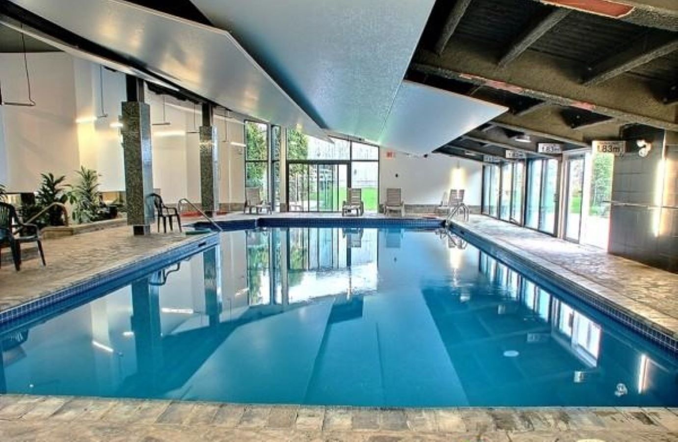 Indoor pool, seasonal outdoor pool