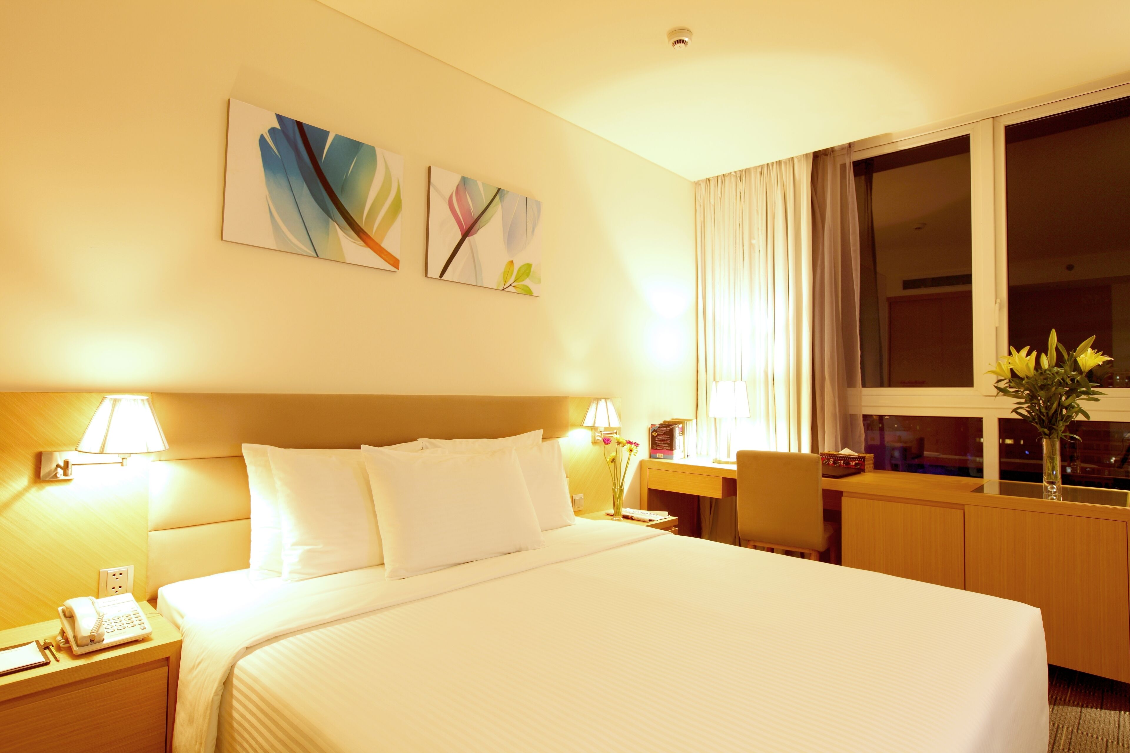 Minibar, in-room safe, desk, blackout curtains